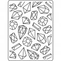 Darice Embossing Essentials Folder - Gems Background